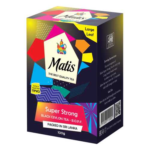 Чай весовой черный Матис Super Strong B.O.P.F. 100 г в Глобус