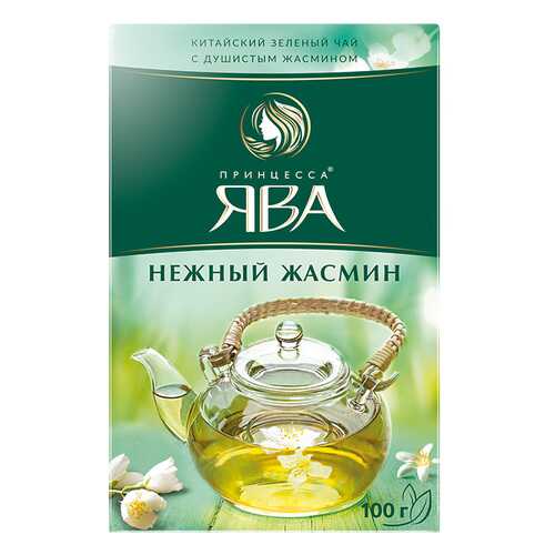 Чай зеленый листовой Принцесса Ява Нежный Жасмин 100 г в Глобус