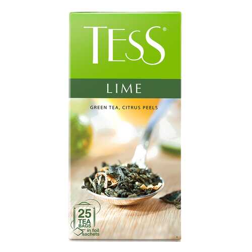 Чай зеленый Tess Lime 25 пакетиков в Глобус