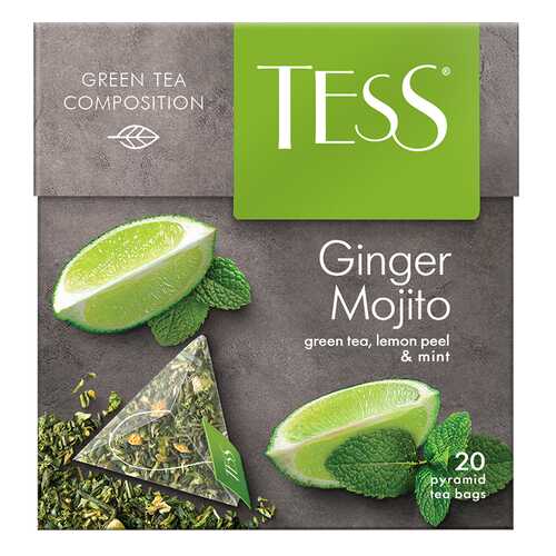 Чай зеленый в пирамидках Tess Ginger Mojito 20 пакетиков в Глобус