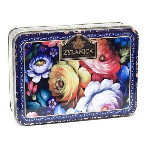Чай Zylanica Blue шкатулка с цветами черный листовой Super Pekoe 100 г в Глобус