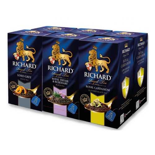 Набор чая Richard Lord Grey, Ryal Thyme & Rosemary, Royal Cardamom 6*25 сашетов в Глобус