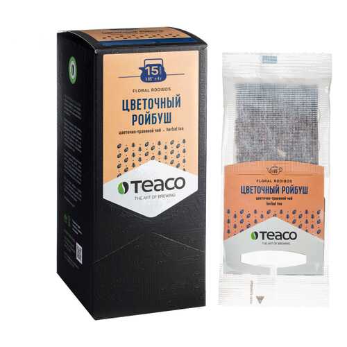 TeaCo Пакетированный травяной чай на чайник Цветочный ройбуш TEACO, 20 пак. по 4 г в Глобус