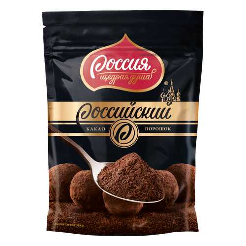 Какао-порошок Российский для приготовления десертов и напитков 100 г в Глобус