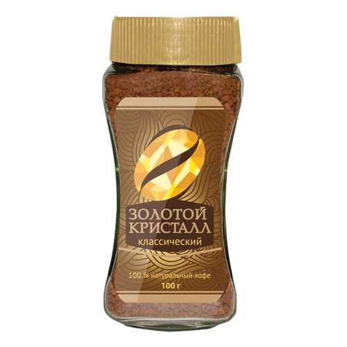 Кофе alma Золотой Кристалл растворимый классический 100 г в Глобус