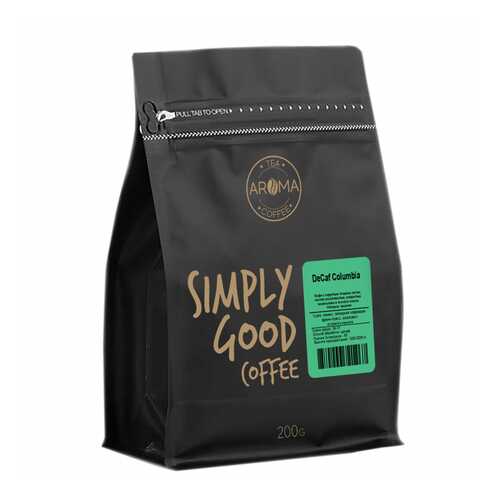 Кофе Aroma DeCaf Columbia, без кофеина, арабика в зёрнах, 200 гр в Глобус
