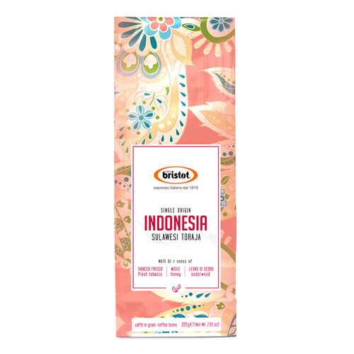Кофе Bristot Indonesia Toraja в зернах 225 г в Глобус