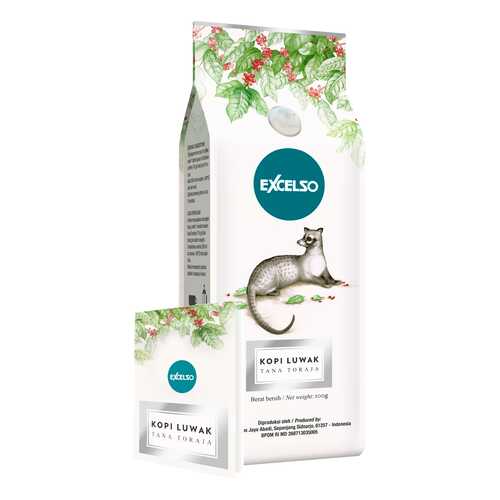 Кофе Excelso обжаренный в зерне Kopi Luwak tana toraja 100 г в Глобус
