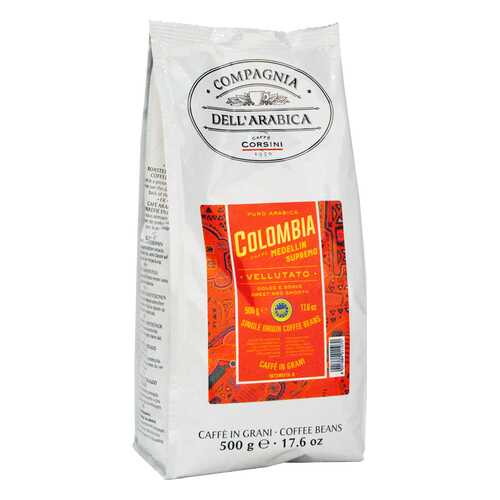 Кофе в зернах Compagnia Dell'Arabica puro arabica Colombia medellin supremo 500 г в Глобус
