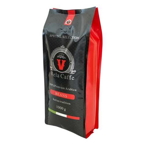 Кофе в зернах Vela Caffe 100% Арабика Премиум 1000гр светлая обжарка в Глобус