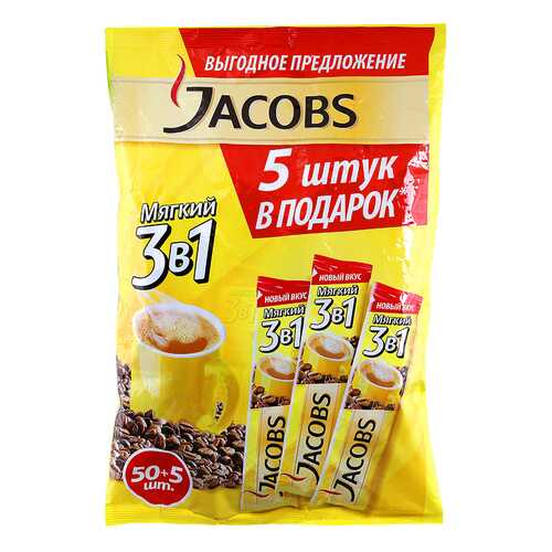 Кофейный напиток растворимый Jacobs классика 3в1 55*12 г в Глобус