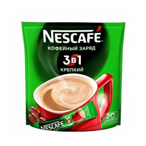 Кофейный напиток растворимый Nescafe 3в1 крепкий 16 г 20 пакетиков в Глобус