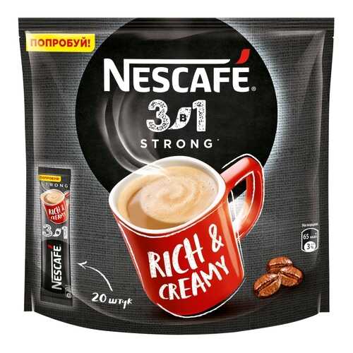 Напиток Nescafe 3в1 кофейный крепкий растворимый 14.5 г 20 штук в Глобус