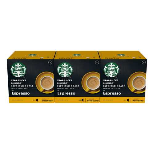 STARBUCKS Blonde Espresso Roast Капсулы для системы NESCAFE Dolce Gusto, 12 шт. в Глобус