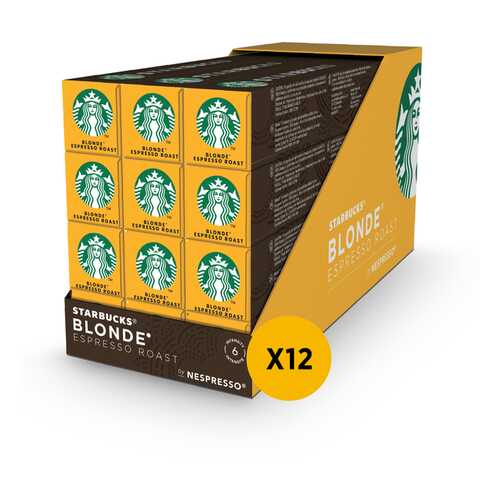 STARBUCKS Blonde Espresso Roast, кофе молотый в капсулах для системы Nespresso, 12 шт. в Глобус