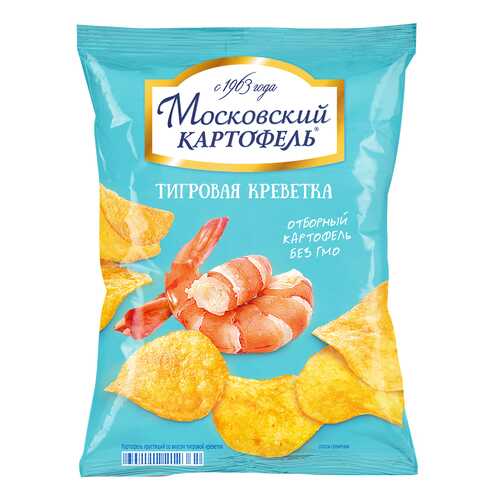 Чипсы картофельные Московский картофель тигровая креветка 150 г в Глобус