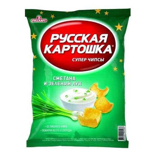 Чипсы Русская картошка Сметана и зеленый лук 50г в Глобус