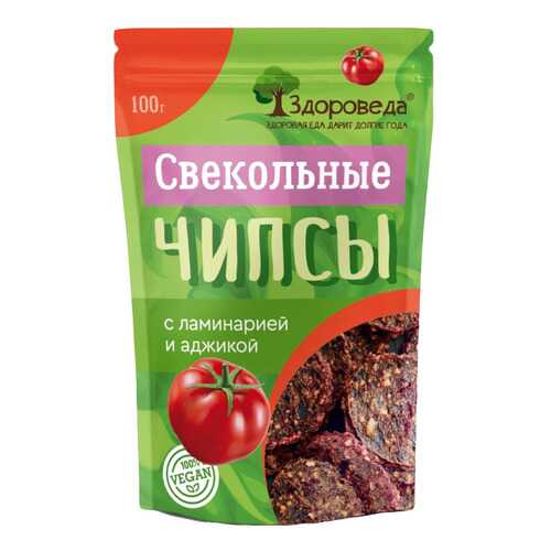Чипсы свекольные Здороведа с ламинарией и аджикой 100 г в Глобус
