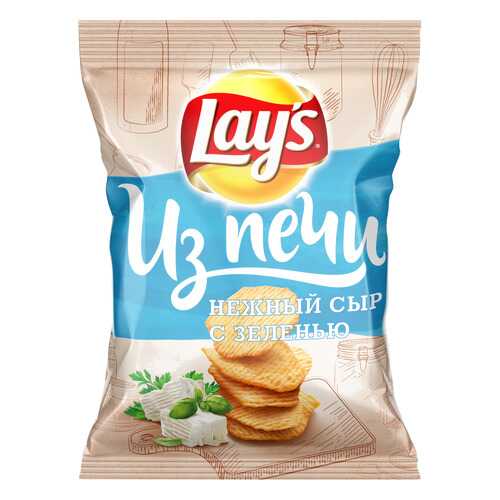Картофельные чипсы Lay's из печи сливочный сыр с зеленью 85 г в Глобус