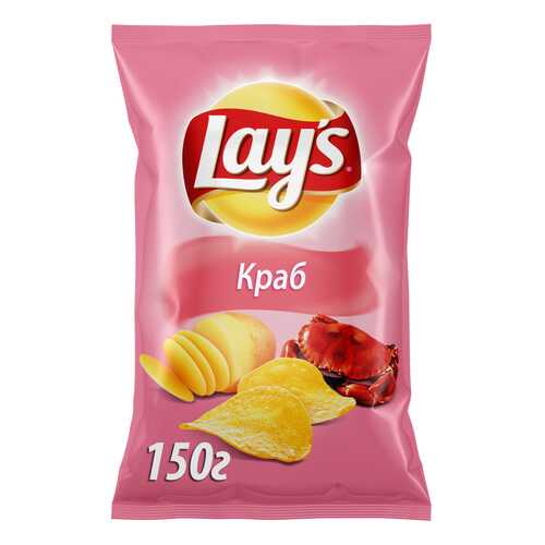 Картофельные чипсы Lay's краб 150 г в Глобус