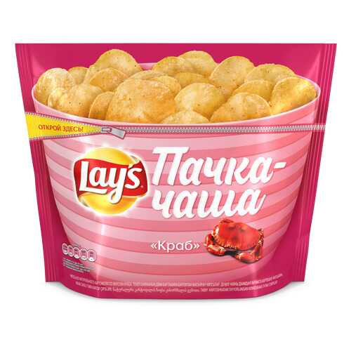 Картофельные чипсы Lay's краб 240 г в Глобус
