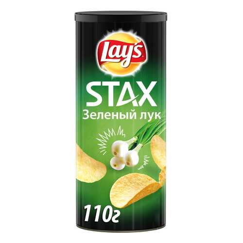 Картофельные чипсы Lay's stax зеленый лук 110 г в Глобус