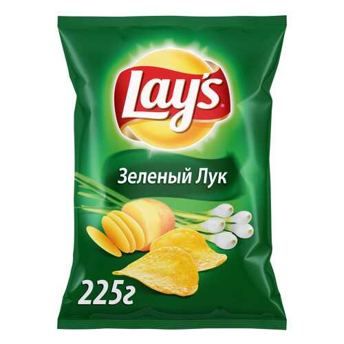 Картофельные чипсы Lay's зеленый лук 225 г в Глобус
