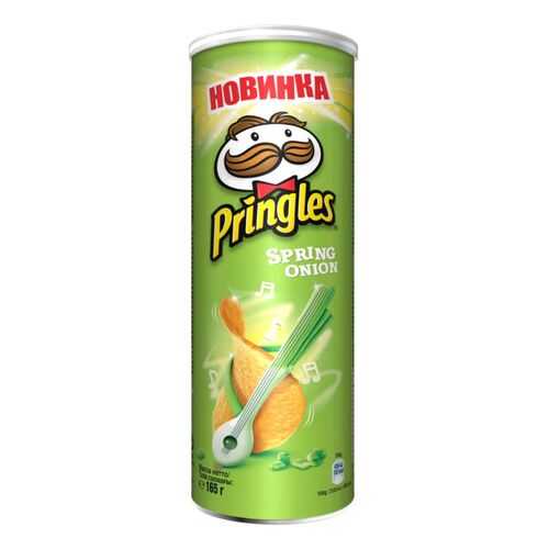 Картофельные чипсы Pringles зеленый лук 165 г в Глобус