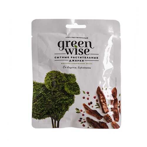 Растительные джерки вяленые Greenwise вкус Баранина 36г Россия в Глобус