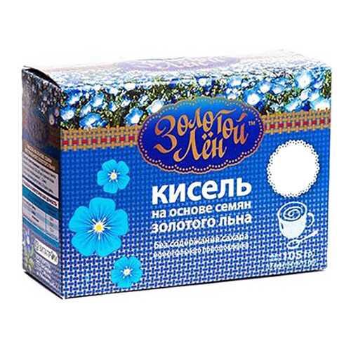 Кисель на льняной основе Золотой лен апельсин 7 пакетов по 15 г в Глобус