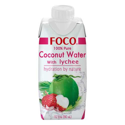 Вода кокосовая Foco натуральная с соком личи 0.33 л в Глобус