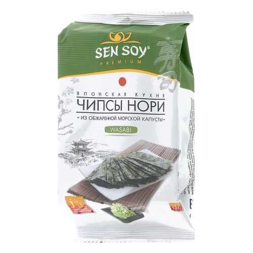 Чипсы нори wasabi Sen Soy из морской капусты 4.5 г в Глобус