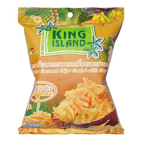 Кокосовые чипсы King Island с карамелью 40 г в Глобус