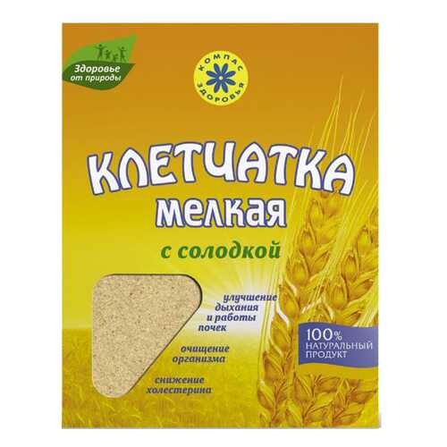 Клетчатка Компас Здоровья пшеничная мелкая с солодкой 150 г в Глобус