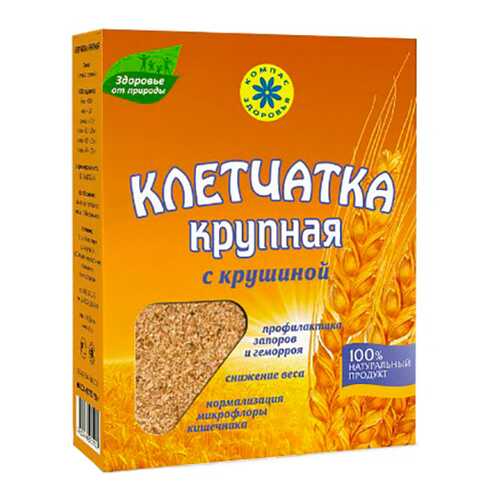 Клетчатка пшеничная Компас Здоровья крупная с крушиной 150 г в Глобус