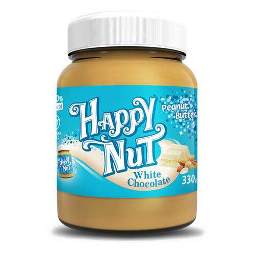 Арахисовая паста Happy Life Happy Nut с белым шоколадом 330 г в Глобус