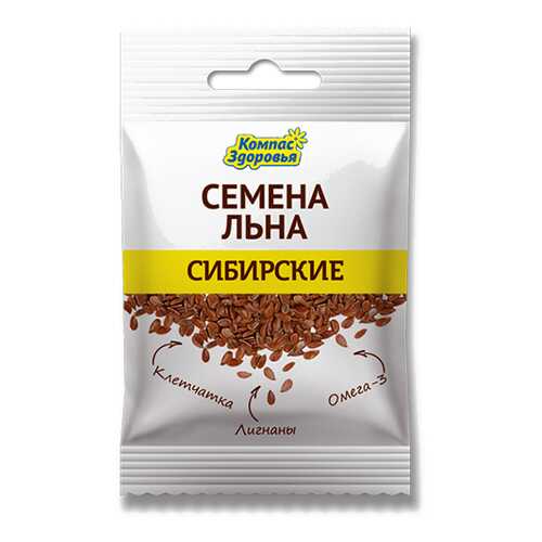 Семена льна Сибирские Компас здоровья 40 г в Глобус