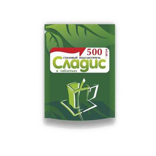 Столовый подсластитель Сладис 500 таблеток 31 г в Глобус