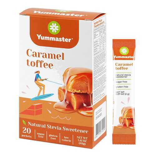 Заменитель сахара со вкусом Карамель тоффи Yummaster 20 шт. в Глобус