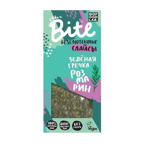 Хлебцы хрустящие Take a Bite слайсы из зеленой гречки с томатами и розмарином 100 г в Глобус