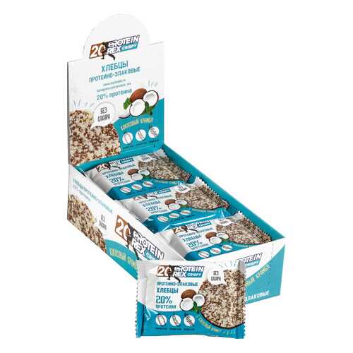 Хлебцы протеино-злаковые ProteinRex кокосовый крамбль 12 штук по 55 г в Глобус