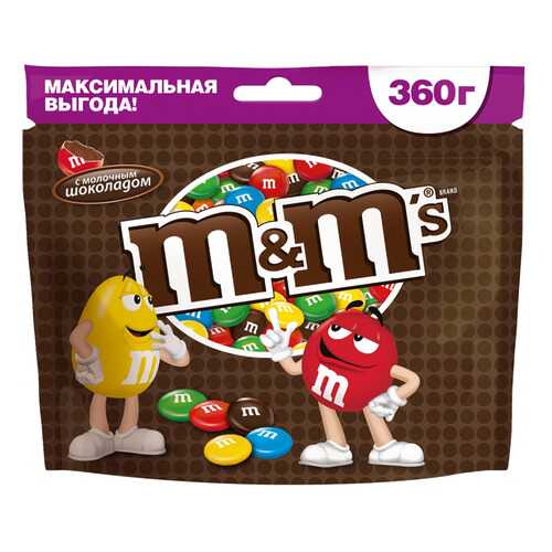 Драже M&M's с молочным шоколадом 360 г в Глобус