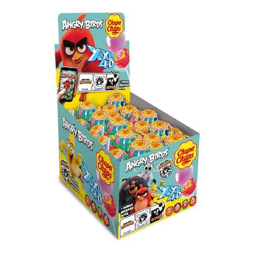 Карамель Chupa Chups XXL 4D Anngri Birds ассорти 40 шт в Глобус