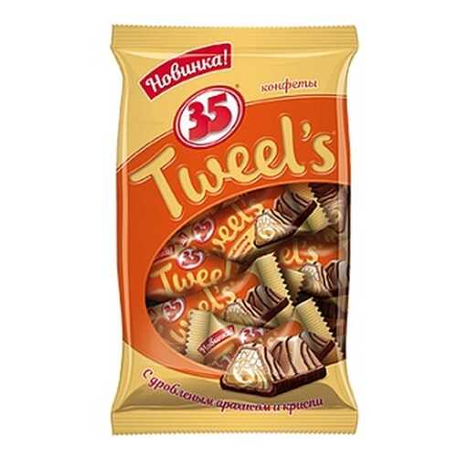 Конфеты 35 Tweel's, с дробленым арахисом и криспи, 280 гр в Глобус