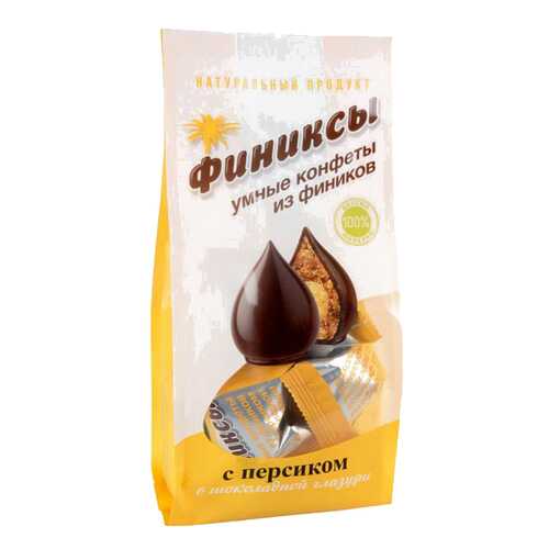 Конфеты из фиников Финиксы в шоколадной глазури с персиком 180 г в Глобус