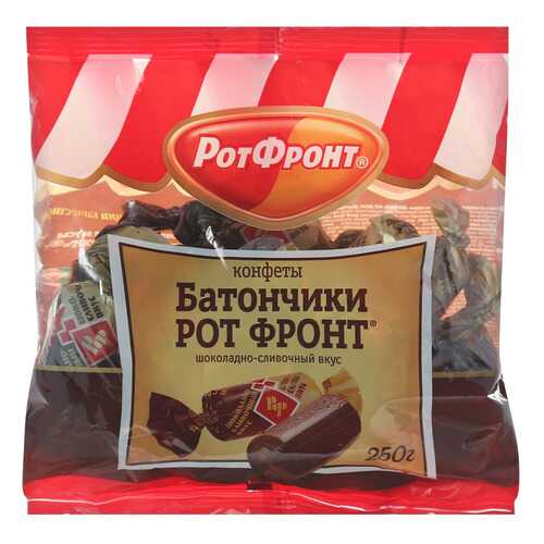Конфеты Рот Фронт батончики шоколадно-сливочный вкус 250 г в Глобус