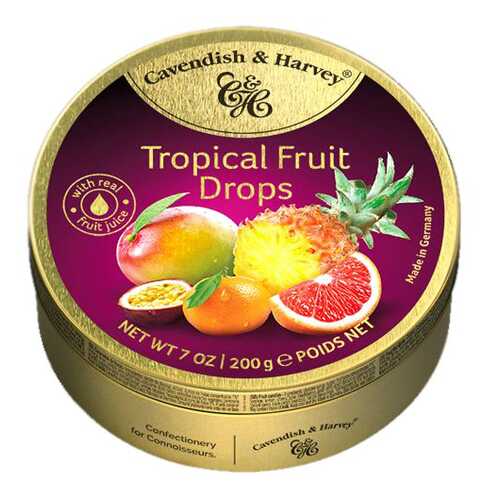 Леденцы Cavendish&Harvey tropical fruit с фруктовым соком 200 г в Глобус