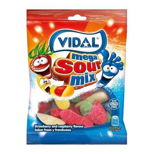 Мармелад VIDAL Мега кислый микс 100г в Глобус