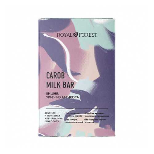 Шоколад Carob Milk Bar Вишня, урбеч абрикосовый Royal Forest 50 г в Глобус