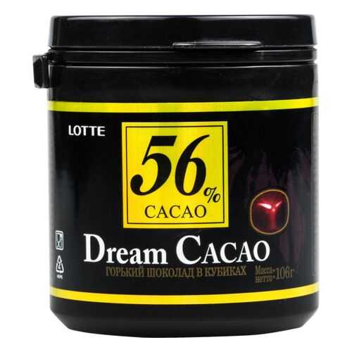 Шоколад горький Lotte dream cacao 56% в кубиках 106 г в Глобус